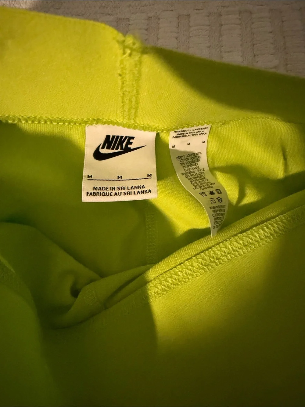 Nike Women's Bright Lime Performance Bike Shorts